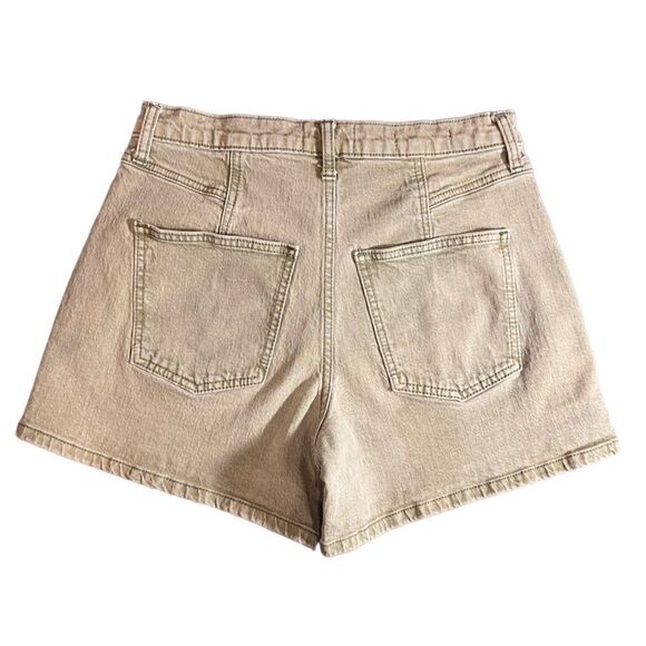 Universal Thread High-Rise A-Line Midi Jean Shorts green size 4/27 - Picture 4 of 14